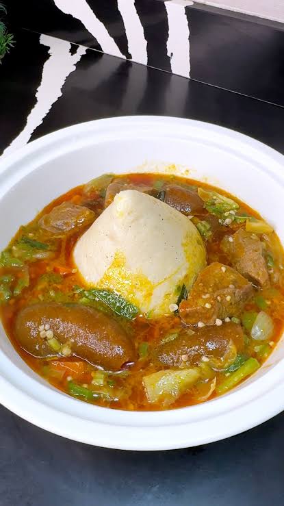 Banku with Okro Stew